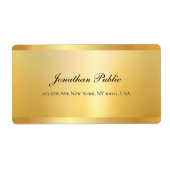 Étiquette Modèle de nom de script manuscrit élégant de coule (Devant)