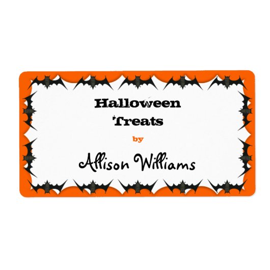 Étiquette Modèle de sachets de traitement (Devant)