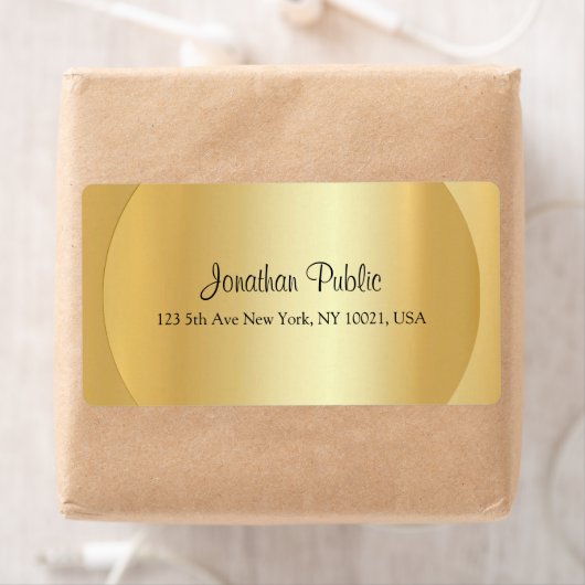 Étiquette Modèle de script de la calligraphie de l'or person (En situation)