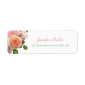 Étiquette Modèle de script de Rose d'aquarelle créative (Devant)