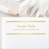 Étiquette Modèle de script d'or Faux Elégant Moderne (En situation)