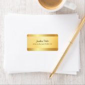 Étiquette Modèle de script manuscrit moderne Faux Gold (En situation)