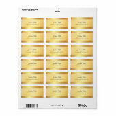 Étiquette Modèle de script manuscrit moderne Faux Gold (Feuille entière)