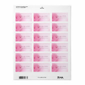 Étiquette Modèle de script moderne rose (Feuille entière)