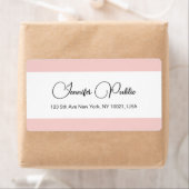 Étiquette Modèle de typographie Blush Rose Blanc Expédition (En situation)