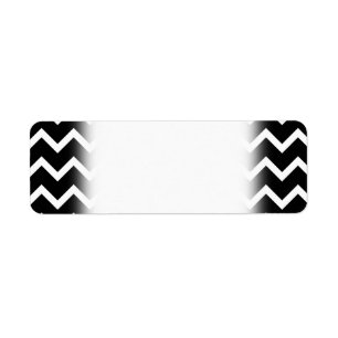 Étiquette Modèle de zigzag noir et blanc