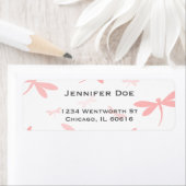 Étiquette Modèle d'échauffement de libellules | Corail rose (En situation)