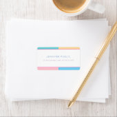 Étiquette Modèle design moderne tendance coloré Adresse (En situation)