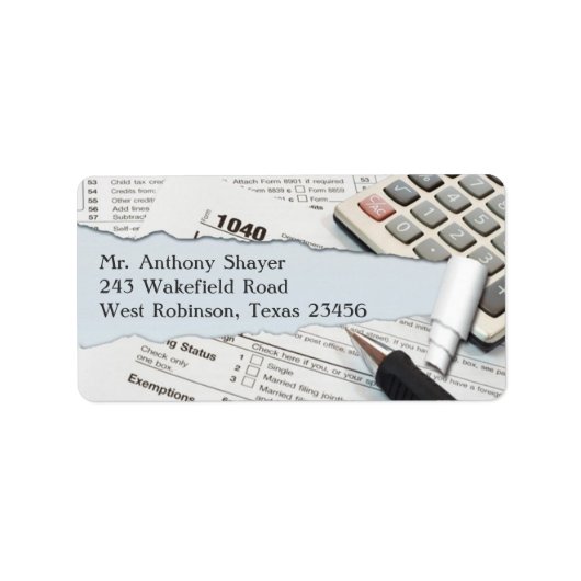 Étiquette Modèle d'étiquette d'expédition d'adresse de compt (Devant)