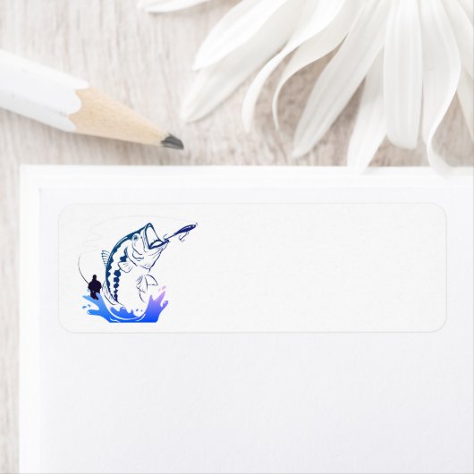 Étiquette Modèle du club de pêche (En situation)