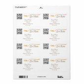 Étiquette Modèle Fine Dining Français (Feuille entière)