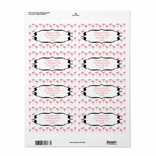 Étiquette Modèle flamand tendance (Feuille entière)