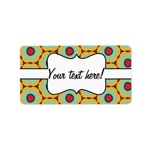 Étiquette Modèle floral (Devant)