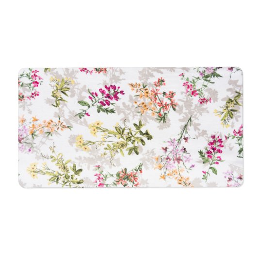Étiquette Modèle floral doux (Devant)