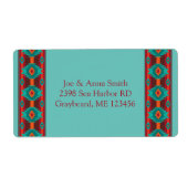 Étiquette Modèle géométrique ethnique du sud-ouest (Devant)