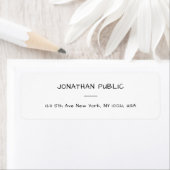 Étiquette Modèle manuscrit personnalisé Adresse de retour mo (En situation)