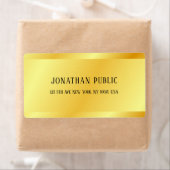 Étiquette Modèle Moderne Élégant Faux Or Tendance (En situation)