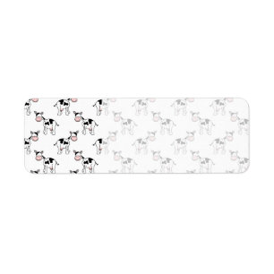 Étiquette Modèle noir et blanc de vache