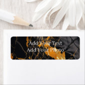 Étiquette Modèle noir et blanc or personnalisé (En situation)