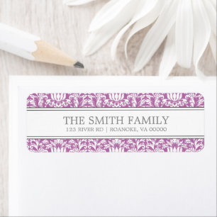 Étiquette Modèle Orchidée Damask