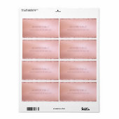 Étiquette Modèle personnalisé de livraison en rose gold pail (Feuille entière)