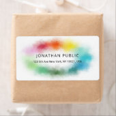 Étiquette Modèle personnalisé élégant abstrait coloré (En situation)