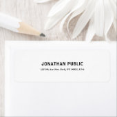 Étiquette Modèle professionnel Creative Modern Simple White (En situation)