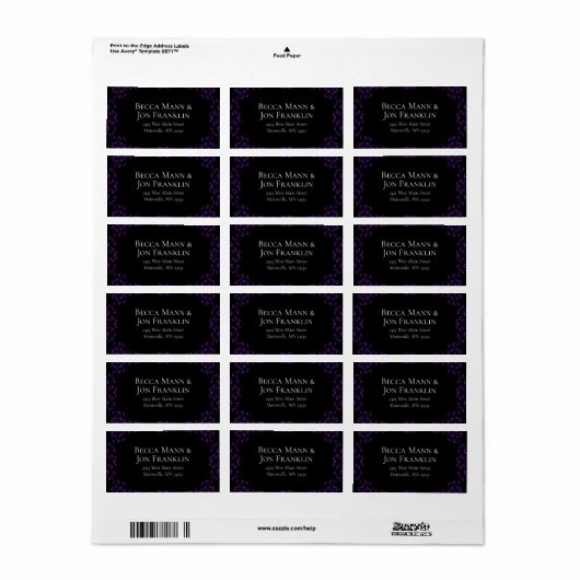 ÉTIQUETTE MODÈLE SWIRL (Feuille entière)