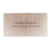 Étiquette Modèle texte Brown (Devant)