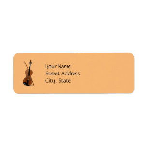 Étiquette modèle violon et corbeau