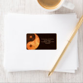 Étiquette Modèle Yin Yang Gold (En situation)