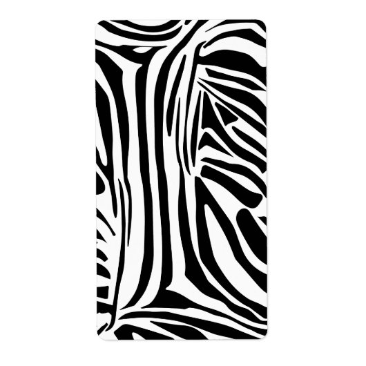 Étiquette Modèle Zèbre (Devant)