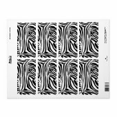 Étiquette Modèle Zèbre (Feuille entière)