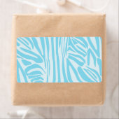 Étiquette Modèle Zèbre Bleu (En situation)