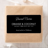 Étiquette Modern black simple cosmetics soap label (En situation)