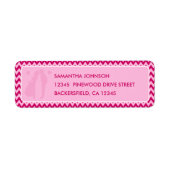 Étiquette Modern Blush Pink Chevron Wedding Return Address (Devant)
