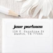 Étiquette Modern Bold Chic Elegant Adresse de retour (En situation)