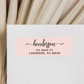 Étiquette Modern Brush Handwritten Return Address