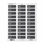 Étiquette Modern Brush Script Graduation Return Address (Feuille entière)