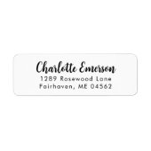 Étiquette Modern Calligraphy Return Address Label (Devant)