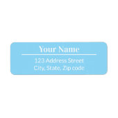 Étiquette Modern Chic Light Pastel Blue Name Mail Addressed (Devant)