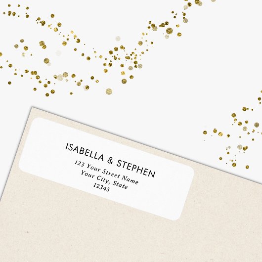 Étiquette Modern Chic Minimal Typographie Adresse de retour