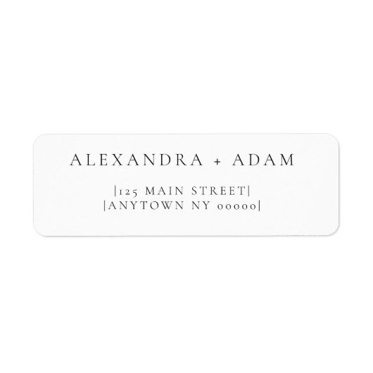 Étiquette Modern Chic Minimalist Return Address Labels (Devant)