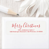 Étiquette Modern Chic Noël Adresse de retour (En situation)