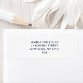 Étiquette Modern Classic Wedding Return Address