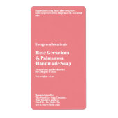 Étiquette Modern Dusty Rose Soap Packaging Label (Devant)