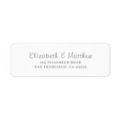 Étiquette Modern Elegant Chic Adresse de retour (Devant)
