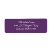 Étiquette Modern Elegant Deep Plum Purple Return Address (Devant)
