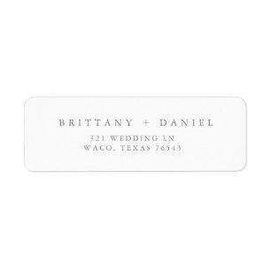 Étiquette Modern Elegant Wedding Return Address Label