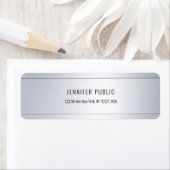 Étiquette Modern Elegor Silver Adresse de retour (En situation)